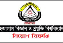 শাহজালাল বিজ্ঞান ও প্রযুক্তি বিশ্ববিদ্যালয় নিয়োগ ২০২৩
