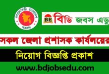 জেলা প্রশাসক কার্যালয় নিয়োগ বিজ্ঞপ্তি ২০২৩