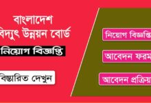 বাংলাদেশ বিদ্যুৎ উন্নয়ন বোর্ড নিয়োগ বিজ্ঞপ্তি ২০২৩
